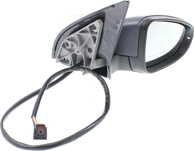 Passenger Side Mirror, Power, Manual Folding, Heated, Paintable, In-housing Signal Light, With memory, Without Puddle Light, Without Auto-Dimming, Without Blind Spot Feature