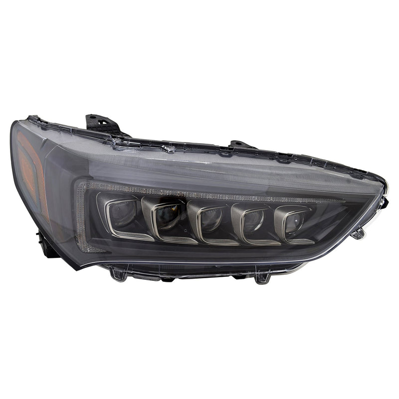 Passenger Side LED Headlight Assembly; Smoked Chrome; With A-Spec; Without Logo