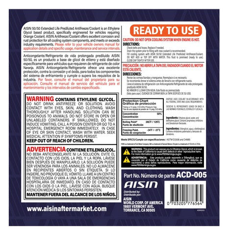 Engine Coolant / Antifreeze Aisin ACD-005