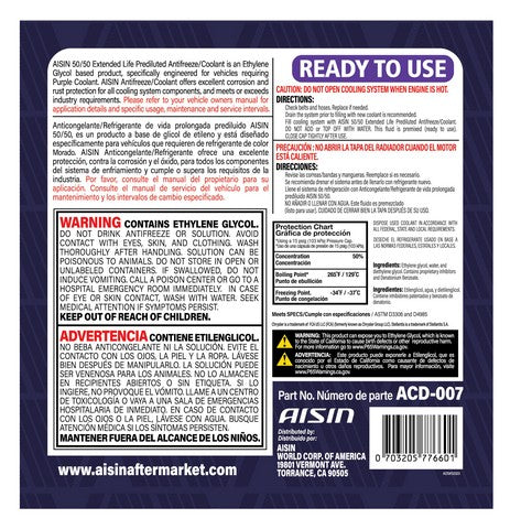 Engine Coolant / Antifreeze Aisin ACD-007