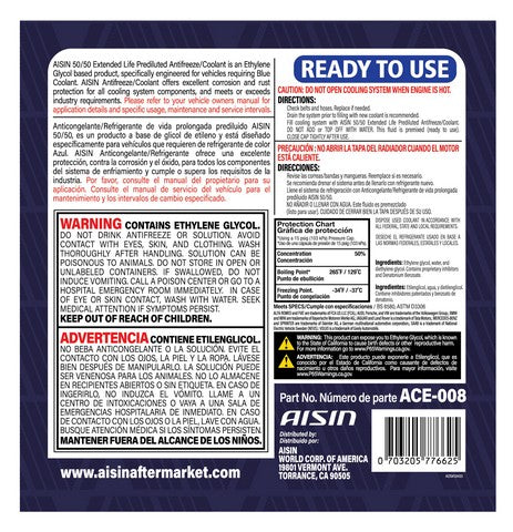 Engine Coolant / Antifreeze Aisin ACE-008