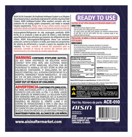 Engine Coolant / Antifreeze Aisin ACE-010