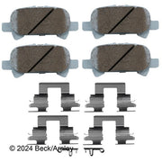 Disc Brake Pad and Hardware Kit Beck Arnley 085-6647