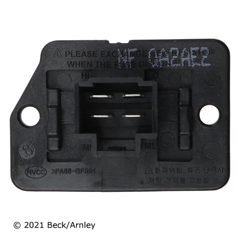 HVAC Blower Motor Resistor Beck Arnley 204-0089