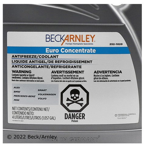 Engine Coolant / Antifreeze Beck Arnley 252-1020