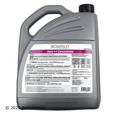 Engine Coolant / Antifreeze Beck Arnley 252-1022