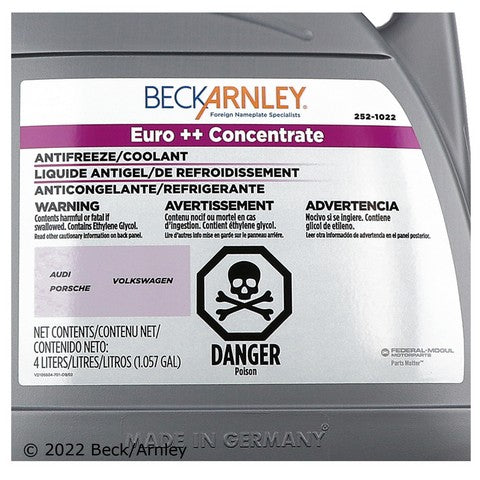 Engine Coolant / Antifreeze Beck Arnley 252-1022