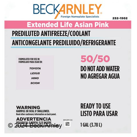 Engine Coolant / Antifreeze Beck Arnley 252-1502