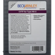 Automatic Continuously Variable Transmission (CVT) Fluid Beck Arnley 252-3001