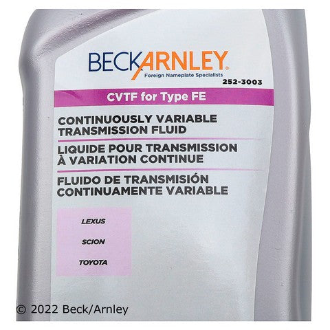 Automatic Continuously Variable Transmission (CVT) Fluid Beck Arnley 252-3003