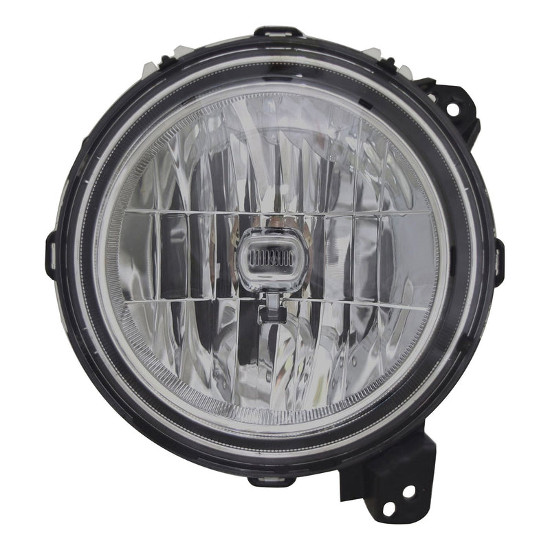 9" Round Chrome Composite Headlight Passenger Side