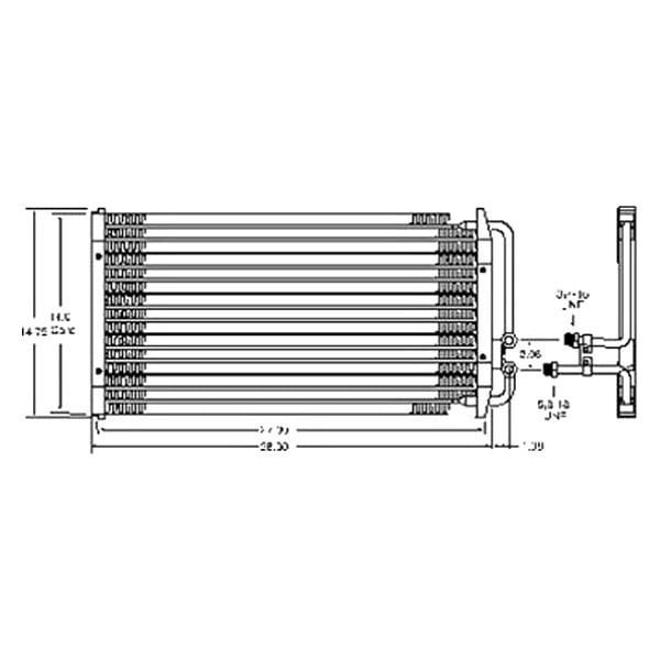 A/C Condenser – 4.3L V6 – Inlet Points Toward Engine