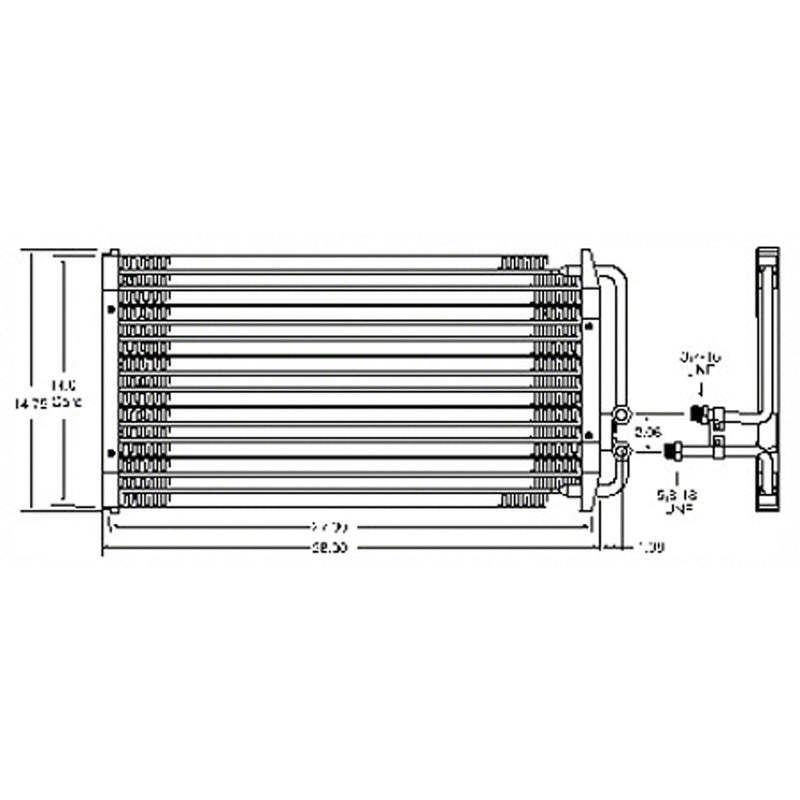 A/C Condenser – 4.3L V6 – Inlet Points Toward Engine