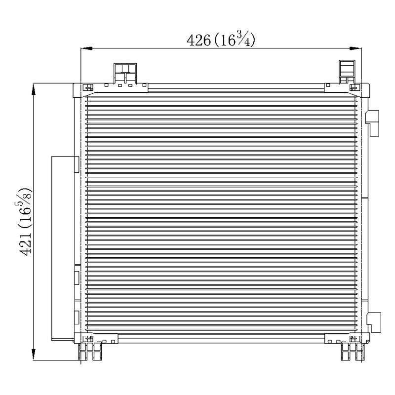 A/C Condenser – With Integral Receiver Drier