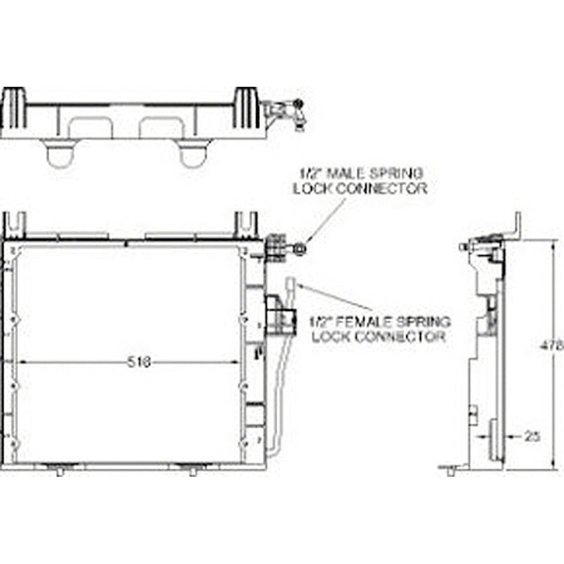 A/C Condenser – With Shroud