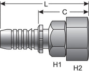 Hydraulic Coupling / Adapter Gates G20930-1616