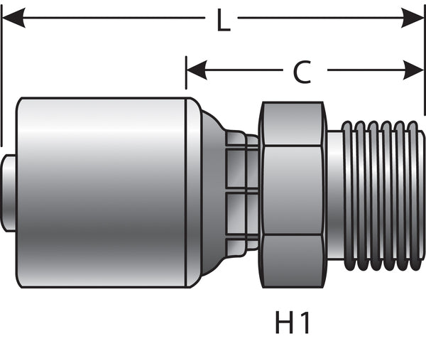 Hydraulic Coupling / Adapter Gates G25715-1020