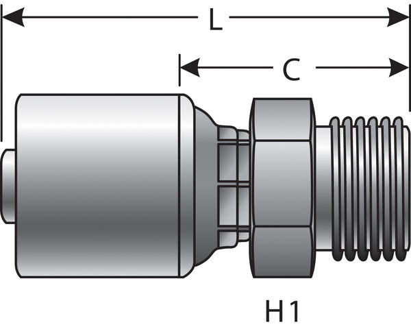 Hydraulic Coupling / Adapter Gates G25715-1630