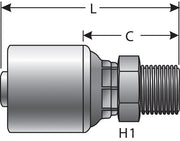 Hydraulic Coupling / Adapter Gates G25795-0808