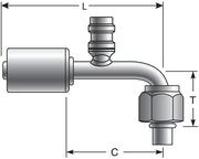 A/C Refrigerant Hose Fitting Gates G47589-1010S