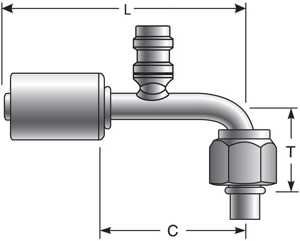 A/C Refrigerant Hose Fitting Gates G47589-1010S