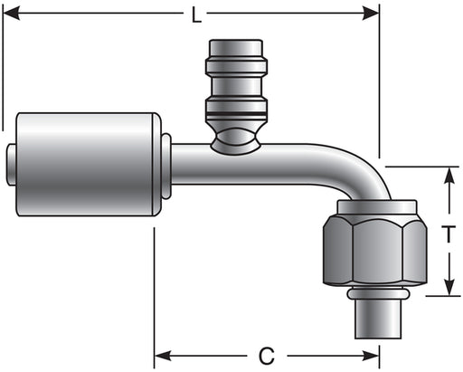A/C Refrigerant Hose Fitting Gates G47589-1010S