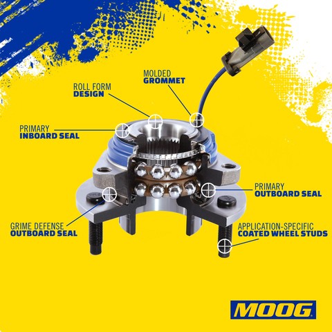 Wheel Bearing and Hub Assembly Moog Chassis 513179