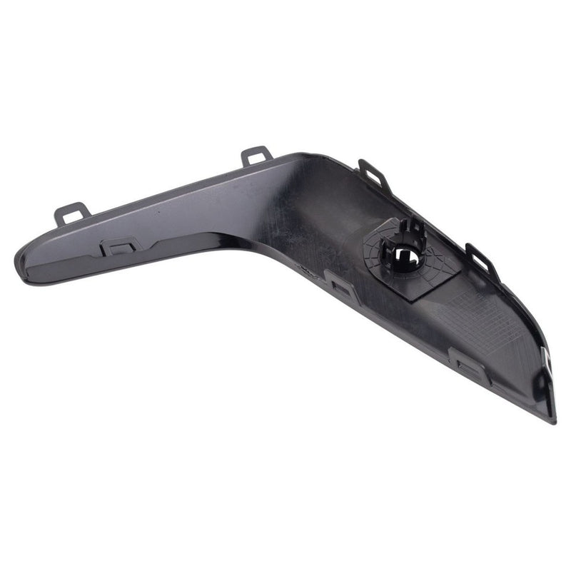 Front Driver Side Fog Light Trim; [Upper Outer Piece]; With M-Package; With Park Assist Sensor Hole; Bright Black Finish; Made of ASA