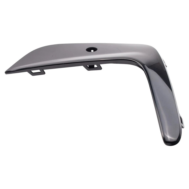 Front Driver Side Fog Light Trim; [Upper Outer Piece]; With M-Package; With Park Assist Sensor Hole; Bright Black Finish; Made of ASA