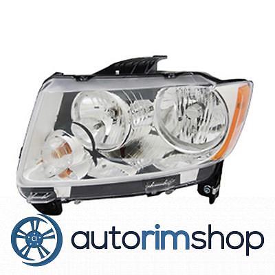Driver Side Halogen Headlight Assembly – Without Projector – Chrome Bezel