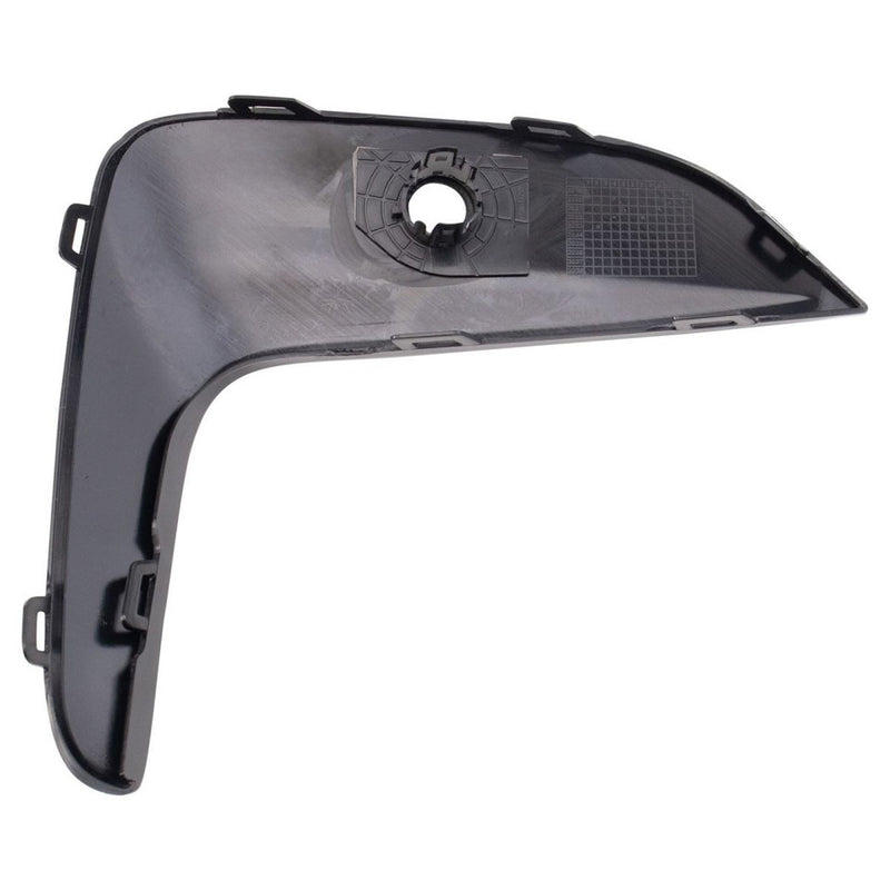 Front Driver Side Fog Light Trim; [Upper Outer Piece]; With M-Package; With Park Assist Sensor Hole; Bright Black Finish; Made of ASA